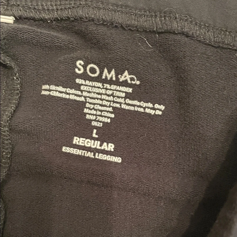 Soma Black Women's Pajama essential Leggings size large - Picture 3 of 4